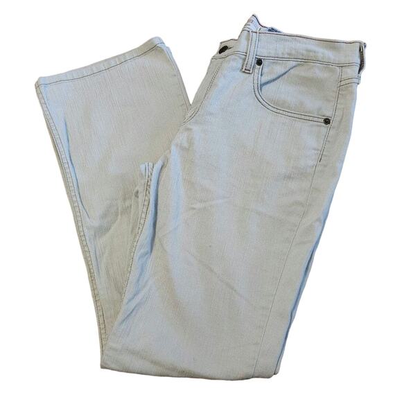 Levis Strauss sz 10 Stretch Bootcut JEANS Gray White Wash - Picture 1 of 8